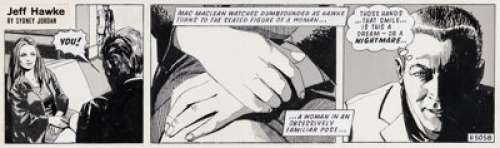 Sydney Jordan Jeff Hawke #H5058 Daily Comic Strip Original Art (London Daily Express, 1970).