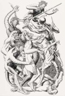 Reed Crandall Witzend Martian Battle Scene Original Art (1960s). | Heritage