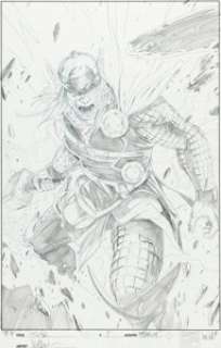 Marko Djurdjevic Thor #8 Cover Pencils Original Art (Marvel, 2008).