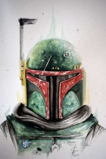 Pablo Such | Pablo Such - Original Watercolor - Boba Fett - (2023) | Catawiki