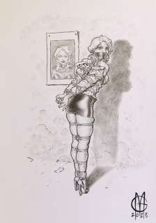Giuseppe Matteoni | Giuseppe Matteoni - Bondage - Illustrazione a matita | Catawiki