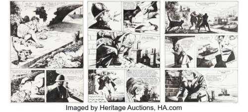 Mario Cubbino Wallestein #2 Story Pages Original Art Group of 3 (Edifumetto, 1972). (Total: 3 Original Art)