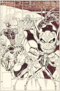 Rob Liefeld The New Mutants #92 Cover Original Art (Marvel, 1990).