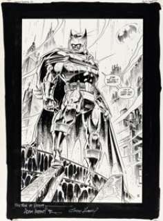 Andy Kubert and Adam Kubert Batman versus Predator #2 Splash Page 32 Original Art (DC/Dark Horse, 1992).