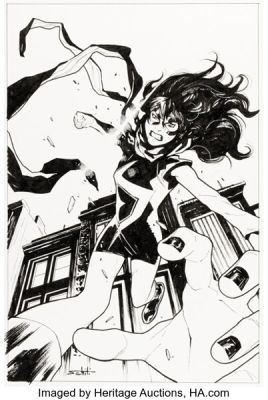 Valerio Schiti Ms. Marvel #37 Cover Original Art (Marvel, 2019).