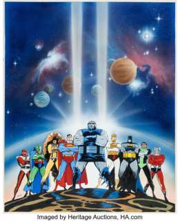 Mike Mignola, Carlos Garzon, and Steve Oliff Cosmic Odyssey Promotional Poster Illustration and Trade Paperback Cover Original Art (DC, 1988).