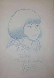 Leloup, Roger | Leloup, Roger - Dessin original dédicacé - Yoko Tsuno - (1981) | Catawiki