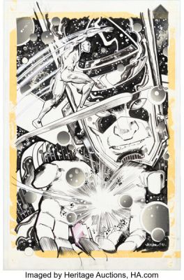 Klaus Janson Silver Surfer Annual #4 Pin-Up Original Art (Marvel, 1991). | Heritage