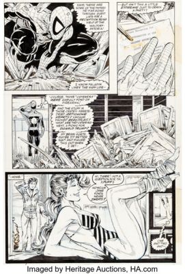 Todd McFarlane The Amazing Spider-Man #320 Mary Jane Story Page 9 Original Art (Marvel, 1989). | Heritage