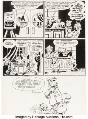 Will Eisner and Jerry Grandenetti The Spirit Section Story Page 7 Original Art (Register and Tribune Syndicate, 1948). | Heritage