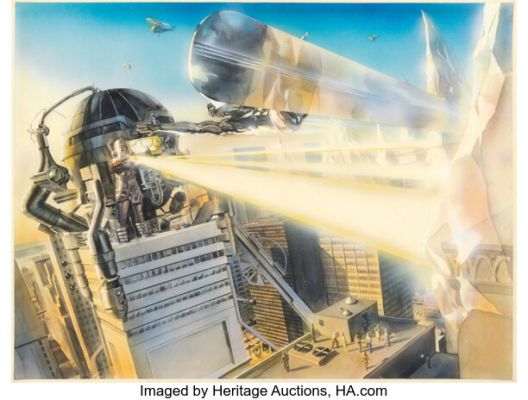 Alex Ross Marvels #3 Silver Surfer, Galactus, and Fantastic Four Double Splash Pages 36-37 Original Art (Marvel, 1994).