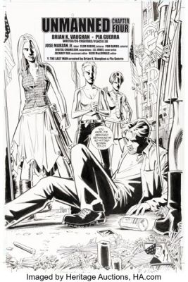 Pia Guerra Y the Last Man #4 Daughters of the Amazon Splash Page 2 Original Art (DC/Vertigo, 2002). | Heritage