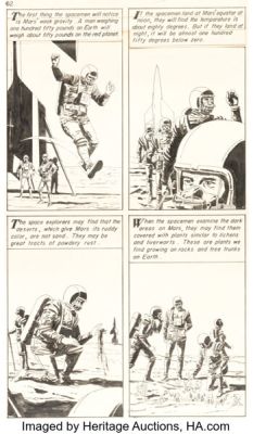 Angelo Torres The World Around Us #30 "The Red Planet Part 4: A Trip to Mars" Story Page 3 Original Art (Gilberton, 1961). | Heritage