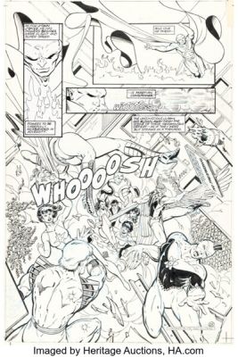 Todd McFarlane and Steve Montano Infinity, Inc. #19 Story Page 22 Original Art (DC, 1985). | Heritage