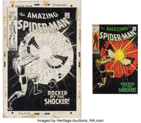 John Romita Sr. The Amazing Spider-Man #72 Shocker Cover Original Art (Marvel, 1969). | Heritage