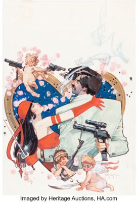 Bill Sienkiewicz Elektra: Assassin #4 Cover Original Art (Marvel, 1986). | Heritage