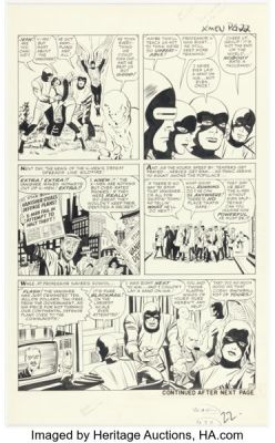 Jack Kirby and Paul Reinman The X-Men #2 Story Page 17 Original Art (Marvel, 1963). | Heritage
