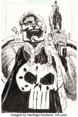 Denys Cowan and Keith Williams Deathlok #7 Cover Original Art (Marvel, 1992).