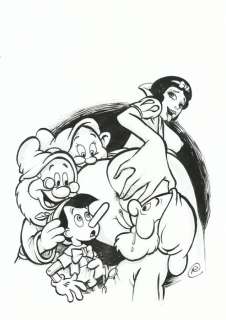 Ramis | Ramis - Original drawing - underground comic - sexy girl - Snow White & Pinocchio - it’s possible? - EO | Catawiki