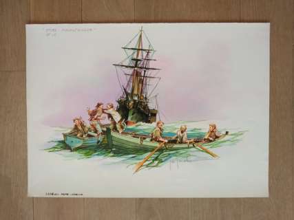 González, José | González, José - Original colour drawing - 9486 Store Forventninger - (1980’s) | Catawiki