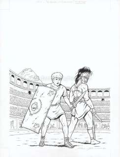 Marc Jailloux - Couverture originale - Le serment du gladiateur - Alix