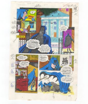 DC Batman Brave and the Bold #200 Pg 25 Color Guide Original Comic Production Art | Neat Stuff Vault