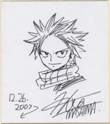 Hiro Mashima Hand-Drawn Shikishi "FAIRY TAIL" Natsu | Mandarake (Big Web)