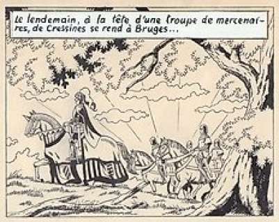 De Moor, Bob - 1 Page originale + album de luxe - De Leeuw van Vlaanderen / Le Lion de Flandre - (p.32) - 1949 | Catawiki