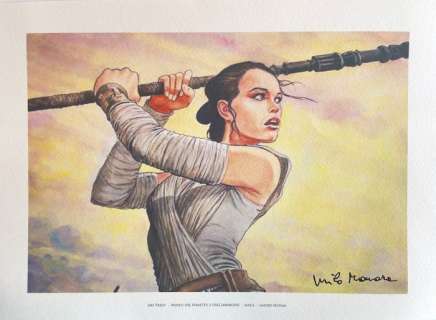 Manara, Milo - 1 Offset Print - Lucca Expo Comics Museum Special Edition - Star Wars, Dedicated to Rey - 2016 | Catawiki