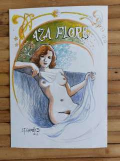 Charles, Jean-François - 1 Original colour drawing - China Li - Aza Flore - 2004 | Catawiki