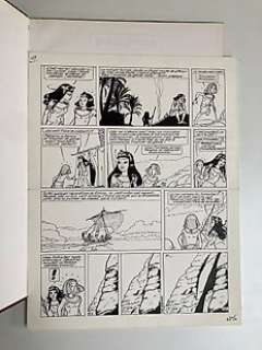 De Gieter, Lucien - 1 Page originale + album de luxe - Papyrus 6 - De Wraak van Ramses - 1986 | Catawiki