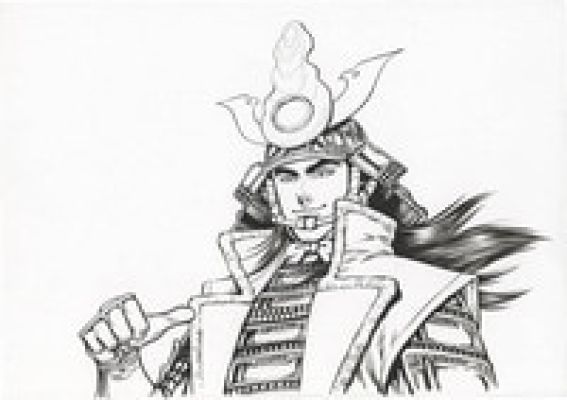 An Hand-Drawn Illustration by Kenji Okamura : " Naoe Kanetsugu ’Shingi no Shissei" | Mandarake (Big Web)