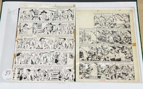 Etienne LE RALLIC. 2 planches. - « Cadet Rousselle ». Planche de 5… | misc / divers