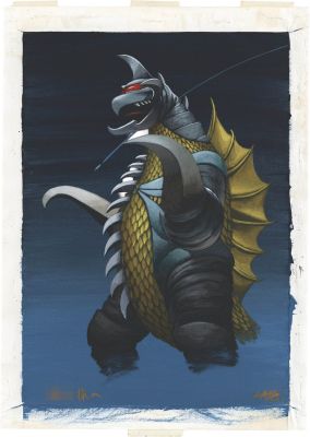 Yuji Kaida hand written color illustration "Gigan/Earth Attack Order Godzilla vs. Gigan" | Mandarake (Big Web)