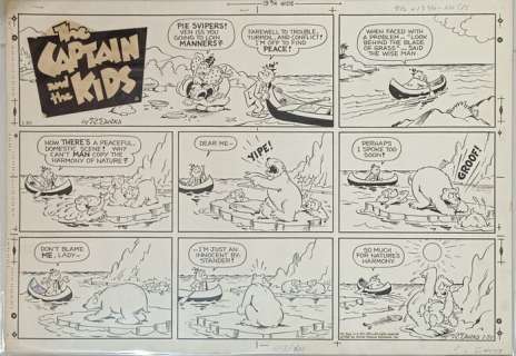 Dirks, Rudolph - 1 Bande dessinée originale du dimanche - The Captain and the Kids: Pie Svipers! Ven Iss You Going to Loin Manners? | Catawiki