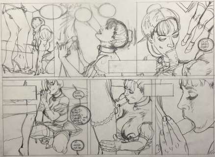 Xavier Duvet - Original page - Les Maitresses - Formaat: 30 x 41 cm. - 1 Art original - 2020 | Catawiki