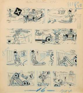 Louis FORTON . Les Pieds Nickelés. Encre de Chine et annotations aux crayons… | Art Richelieu