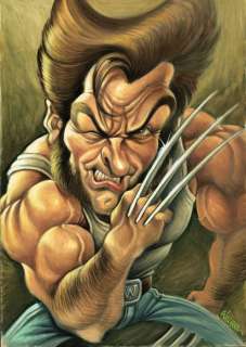 Joan Vizcarra - Peinture originale - Wolverine - Hugh Jackman - 50 x 35 cm - Acrylic Art - Hand Signed | Catawiki