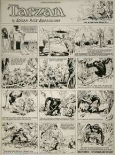 Should be placed on page facing lot# 802-016-041. Description applies to both lots. Hal Foster - Original Tarzan - | Heritage