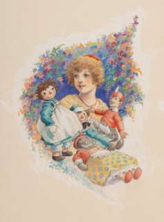 Johnny Gruelle (American, 1880-1938). Raggedy Ann‘s Stories. Watercolor, pencil, and gouache on card. 8 x 6 inches (20.3...