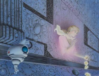 Jim Burns (British, b. 1948). Other Edens II, paperback cover, 1988. Acrylic on board. 15-1/2 x 20-1...