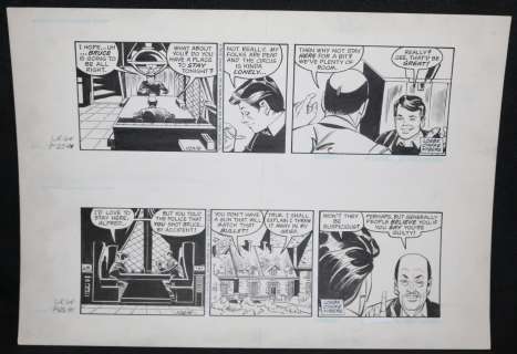 Carmine Infantino | Joker 2Pc Daily Strips - Alfred And Dick Grayson - 1/25 & 1/26 1991 | Anthony’s Comic Book Art