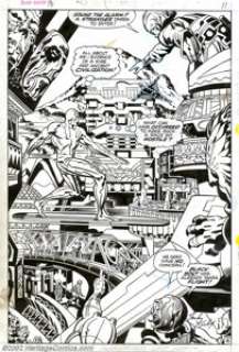 Jack Kirby and Herb Trimpe - Original Splash Page Art for Silver Surfer #18 (Marvel, 1970). Sound the alarm! The - | Heritage