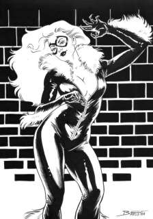 Elisabetta Barletta - 1 Original drawing - Black Cat - 2024 | Catawiki