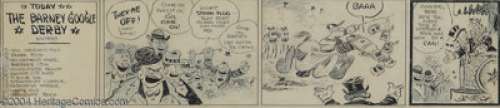 Billy DeBeck - Barney Google Daily Comic Strip Original Art, dated 2-20-?? (circa 1920s). This original page, known -