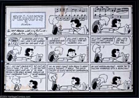 Charles Schulz - Peanuts Sunday Comic Strip Original Art, dated 2-24-63 (United Feature Syndicate, 1963). Lucy and - | Heritage