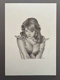 Alejandro F. Geraldo "Alex" - 1 Original drawing - Red Sonja "Photorealistische Darstellung" - 2016 | Catawiki