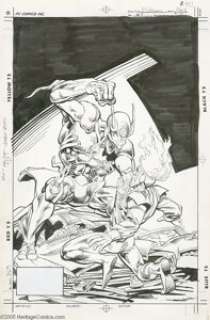 Joe Brozowski and Sam de la Rosa - Firestorm the Nuclear Man #69 Cover Original Art (DC, 1988). The Zuggernaut has -