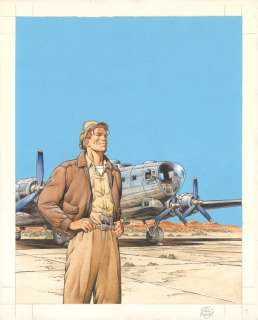 Michel Blanc-Dumont - Couverture originale. Sélection "Classiques de la BD" - Bombardier pour Mexico - Colby