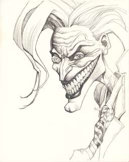 John Bolton | The Joker - Prelim for Batman:Joker Switch. Art measures 28 x 35cm Pencil on paper. | John Bolton